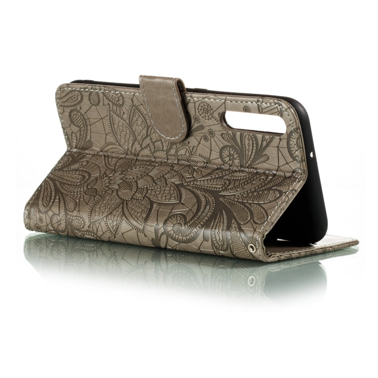 For Huawei Honor Play 3 Lace Flower Horizontal Flip Leather Case with Holder & Card Slots & Wallet & Photo Frame