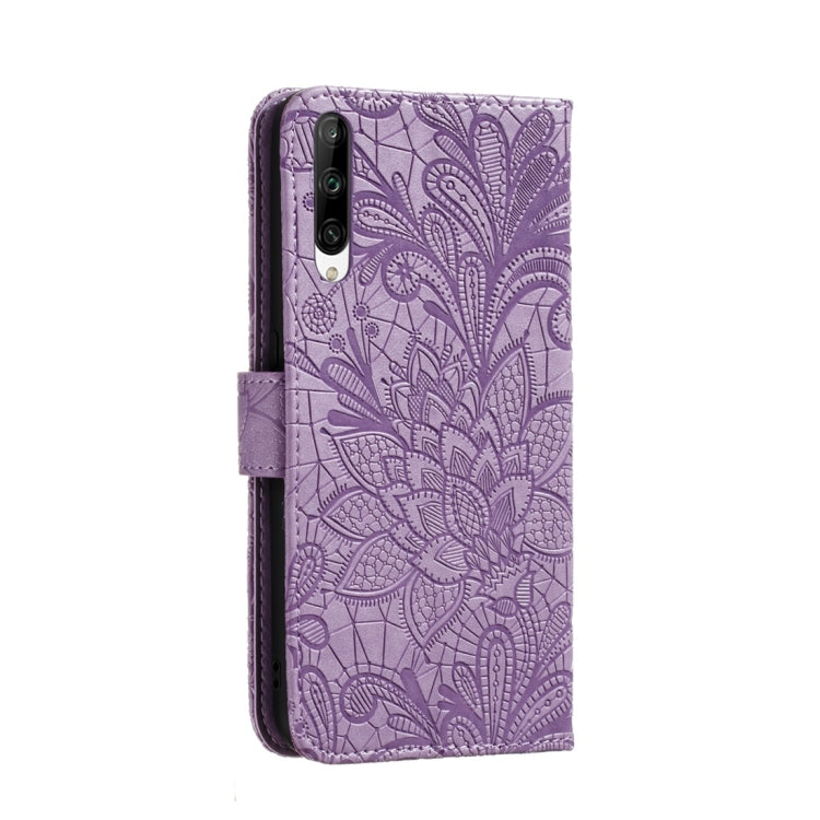 For Huawei Honor Play 3 Lace Flower Horizontal Flip Leather Case with Holder & Card Slots & Wallet & Photo Frame