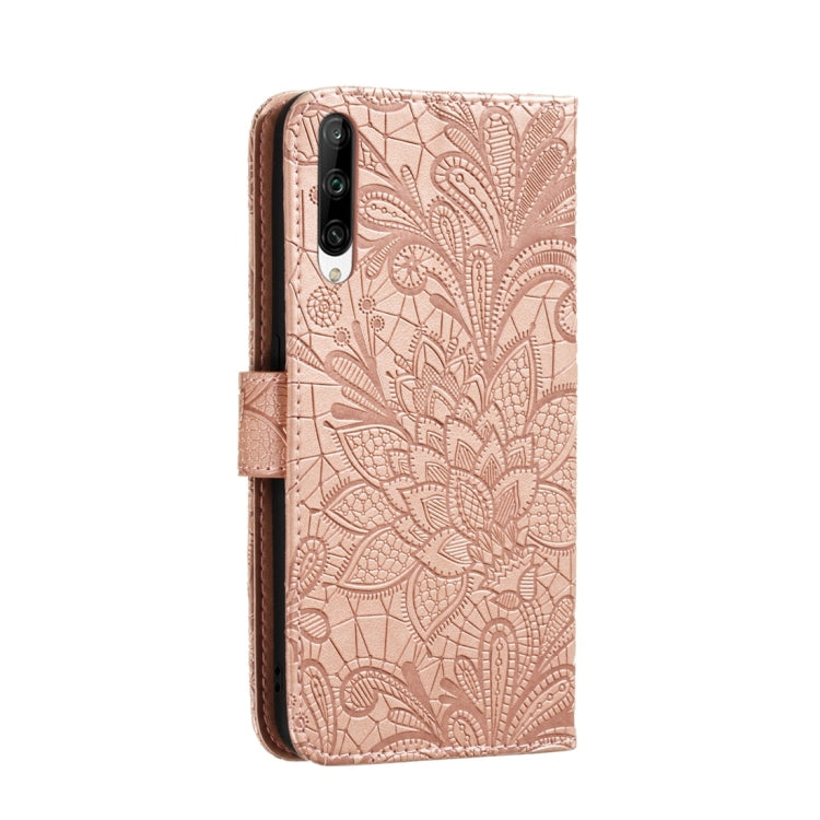 For Huawei Honor Play 3 Lace Flower Horizontal Flip Leather Case with Holder & Card Slots & Wallet & Photo Frame