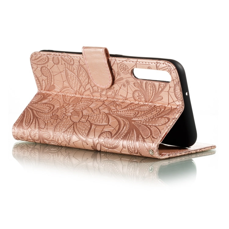 For Huawei Honor Play 3 Lace Flower Horizontal Flip Leather Case with Holder & Card Slots & Wallet & Photo Frame