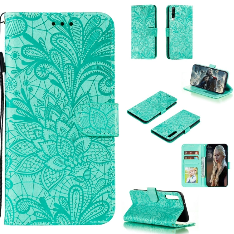 For Huawei Honor Play 3 Lace Flower Horizontal Flip Leather Case with Holder & Card Slots & Wallet & Photo Frame
