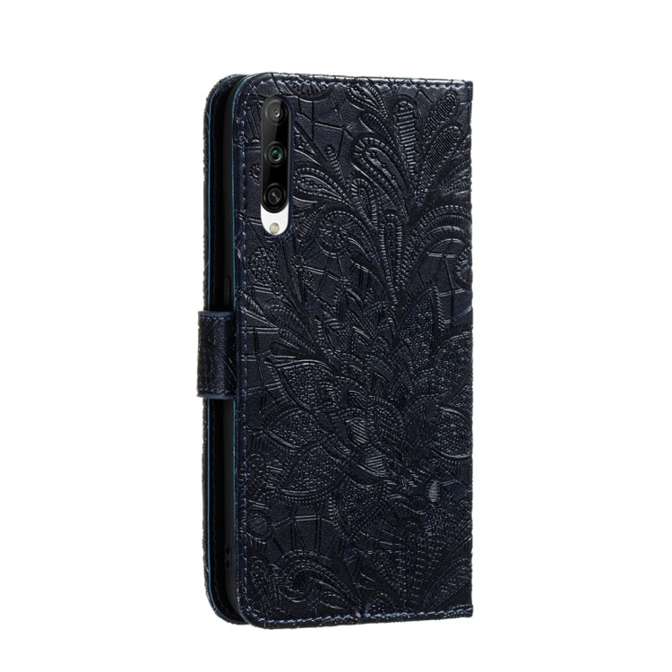 For Huawei Honor Play 3 Lace Flower Horizontal Flip Leather Case with Holder & Card Slots & Wallet & Photo Frame