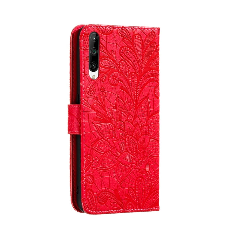 For Huawei Honor Play 3 Lace Flower Horizontal Flip Leather Case with Holder & Card Slots & Wallet & Photo Frame