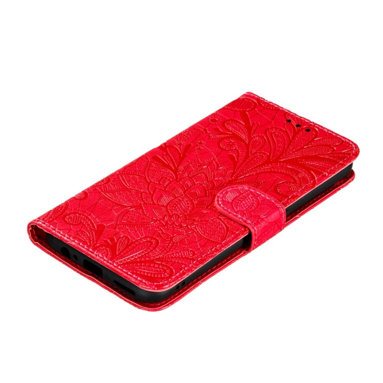 For Huawei Honor Play 3 Lace Flower Horizontal Flip Leather Case with Holder & Card Slots & Wallet & Photo Frame