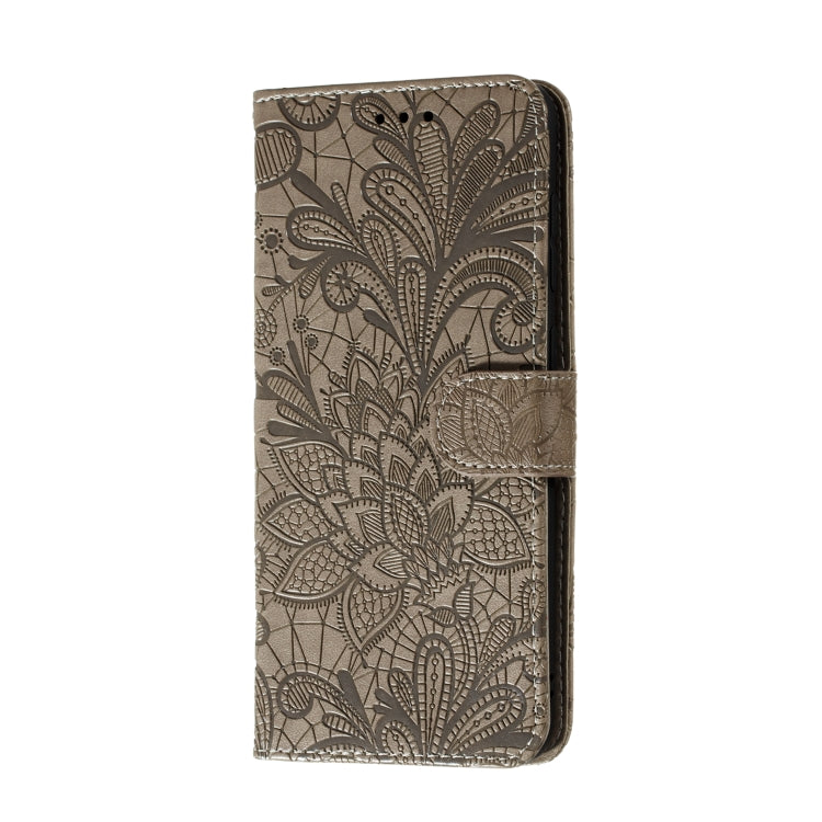For Galaxy A70s Lace Flower Horizontal Flip Leather Case with Holder & Card Slots & Wallet & Photo Frame
