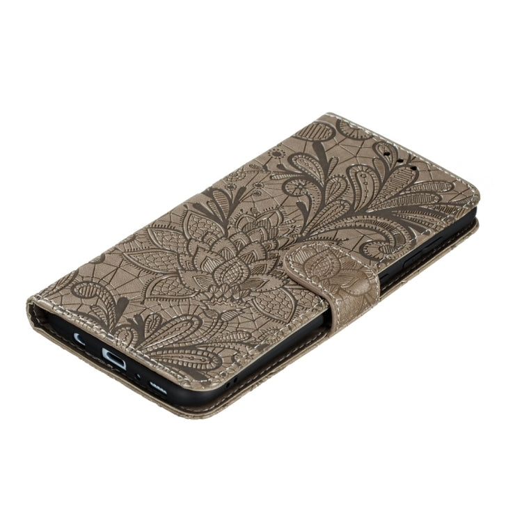 For Galaxy A70s Lace Flower Horizontal Flip Leather Case with Holder & Card Slots & Wallet & Photo Frame