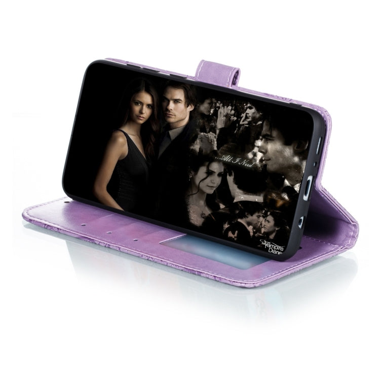 For Galaxy A70s Lace Flower Horizontal Flip Leather Case with Holder & Card Slots & Wallet & Photo Frame