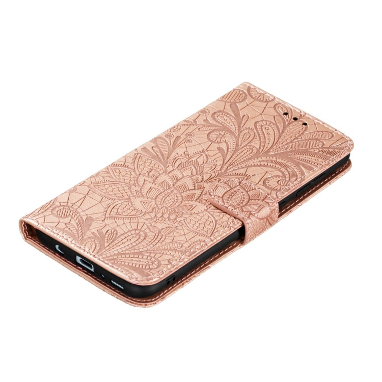 For Galaxy A70s Lace Flower Horizontal Flip Leather Case with Holder & Card Slots & Wallet & Photo Frame