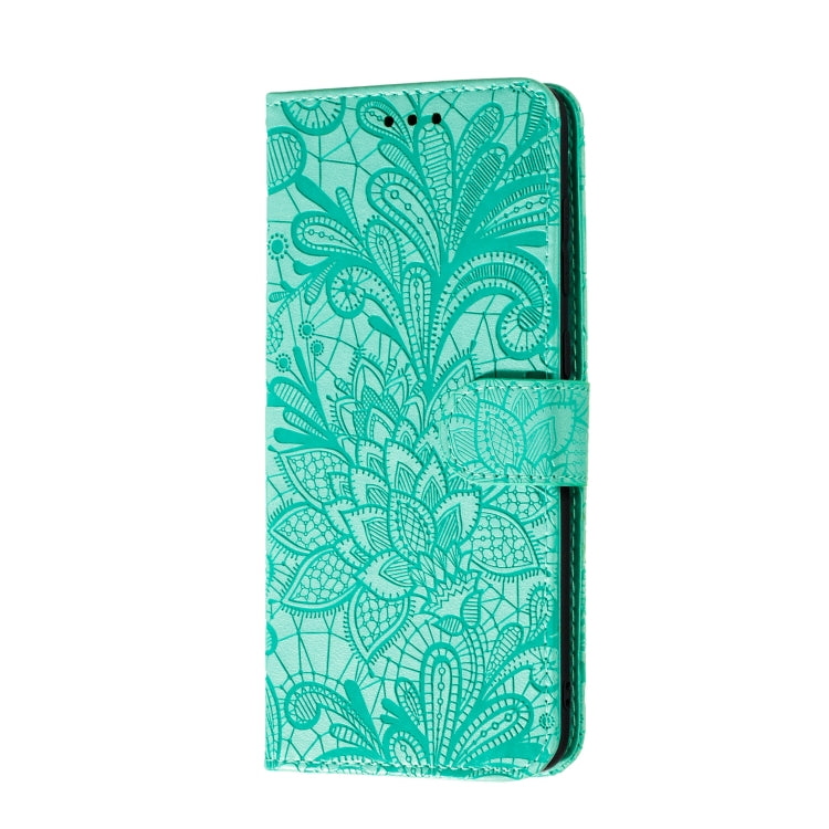 For Galaxy A70s Lace Flower Horizontal Flip Leather Case with Holder & Card Slots & Wallet & Photo Frame