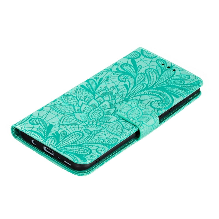 For Galaxy A70s Lace Flower Horizontal Flip Leather Case with Holder & Card Slots & Wallet & Photo Frame