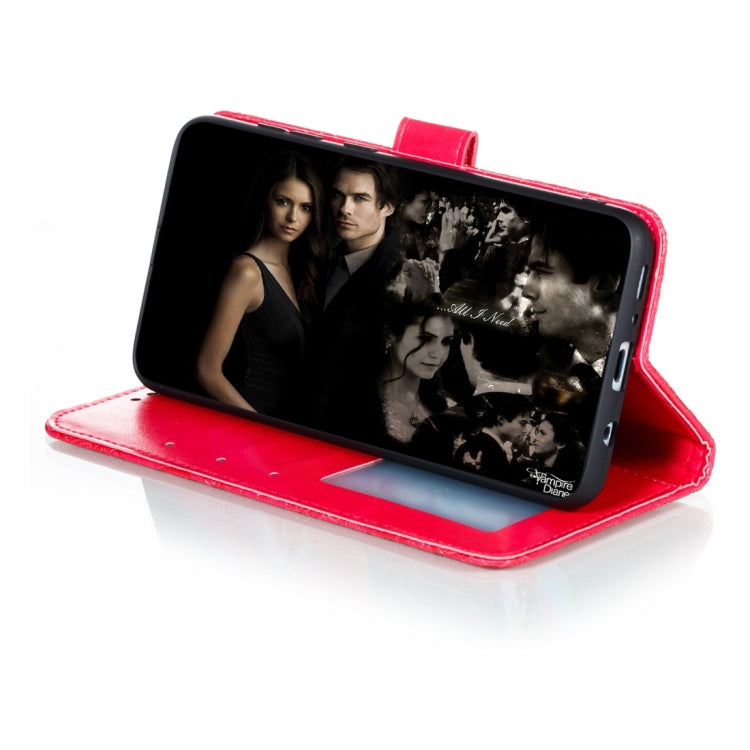 For Galaxy A70s Lace Flower Horizontal Flip Leather Case with Holder & Card Slots & Wallet & Photo Frame
