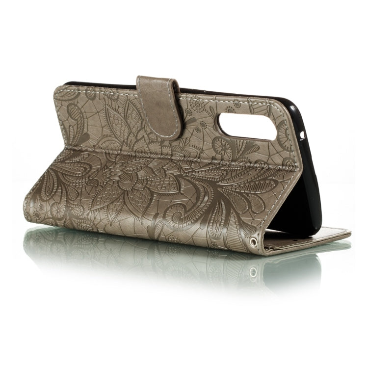 For Galaxy A90 5G Lace Flower Horizontal Flip Leather Case with Holder & Card Slots & Wallet & Photo Frame