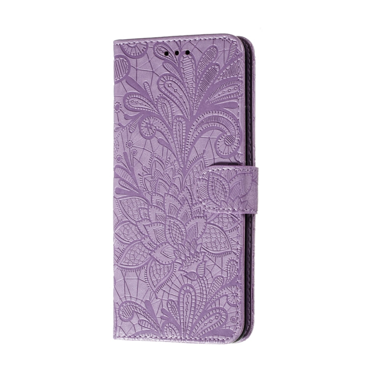 For Galaxy A90 5G Lace Flower Horizontal Flip Leather Case with Holder & Card Slots & Wallet & Photo Frame