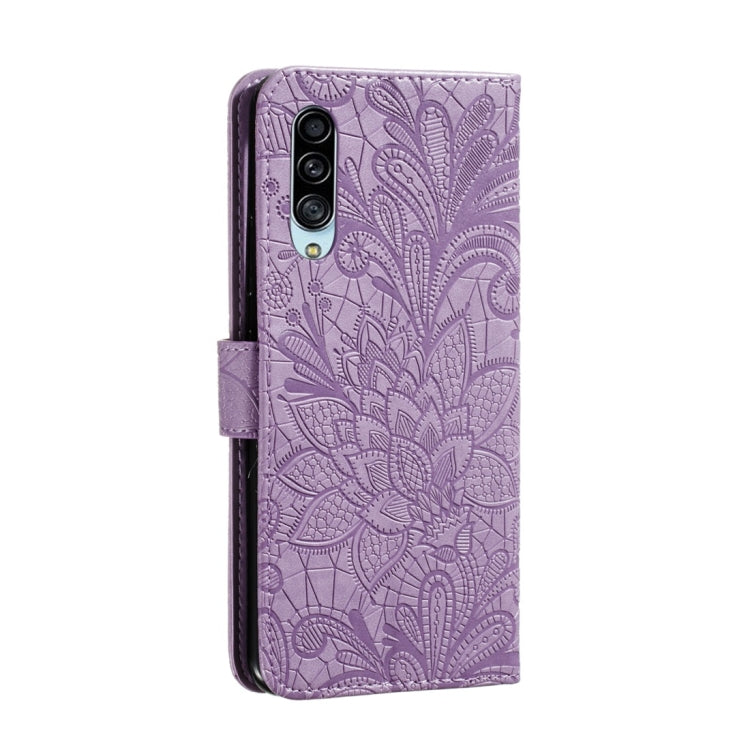 For Galaxy A90 5G Lace Flower Horizontal Flip Leather Case with Holder & Card Slots & Wallet & Photo Frame