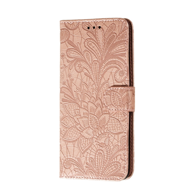 For Galaxy A90 5G Lace Flower Horizontal Flip Leather Case with Holder & Card Slots & Wallet & Photo Frame