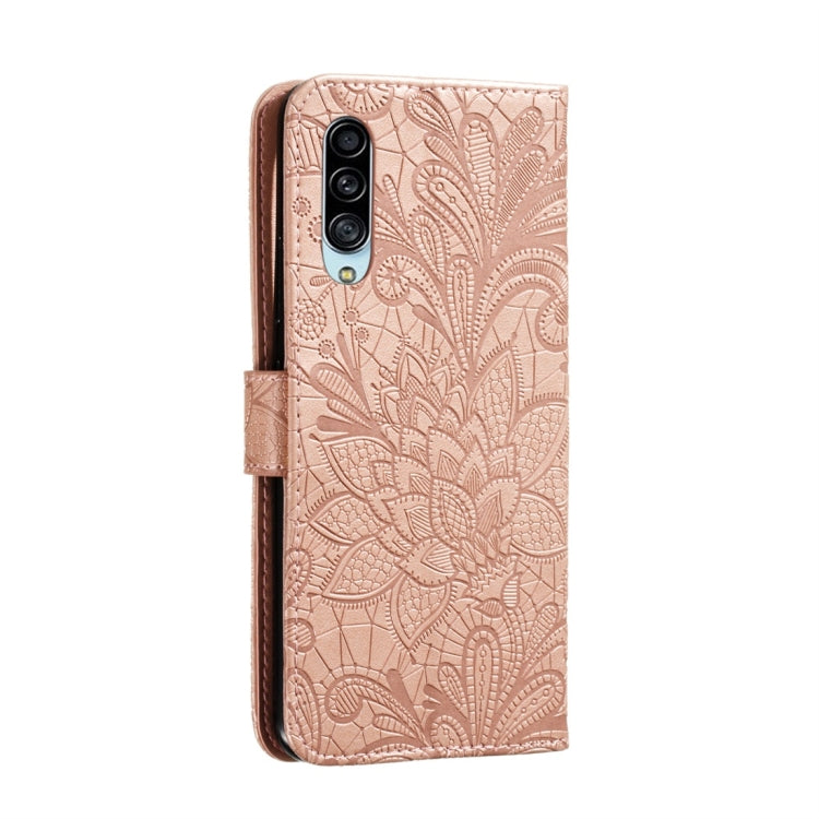 For Galaxy A90 5G Lace Flower Horizontal Flip Leather Case with Holder & Card Slots & Wallet & Photo Frame