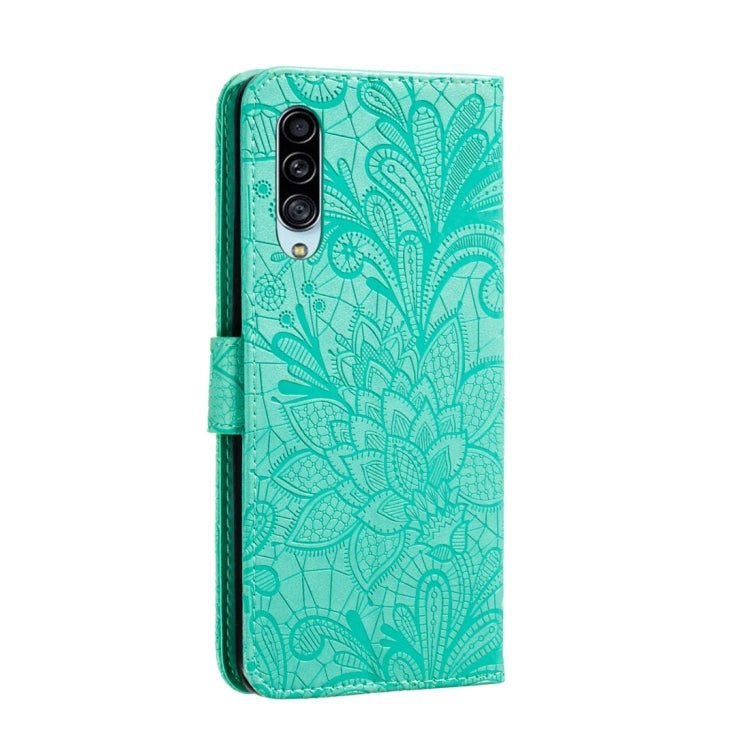 For Galaxy A90 5G Lace Flower Horizontal Flip Leather Case with Holder & Card Slots & Wallet & Photo Frame