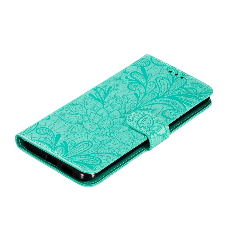 For Galaxy A90 5G Lace Flower Horizontal Flip Leather Case with Holder & Card Slots & Wallet & Photo Frame