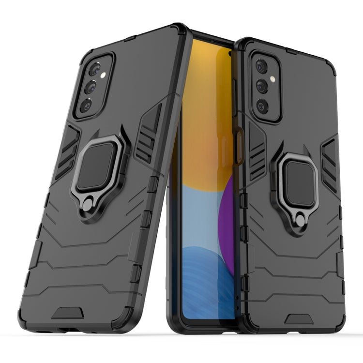 For Samsung Galaxy M52 5G PC + TPU Shockproof Protective Phone Case with Magnetic Ring Holder