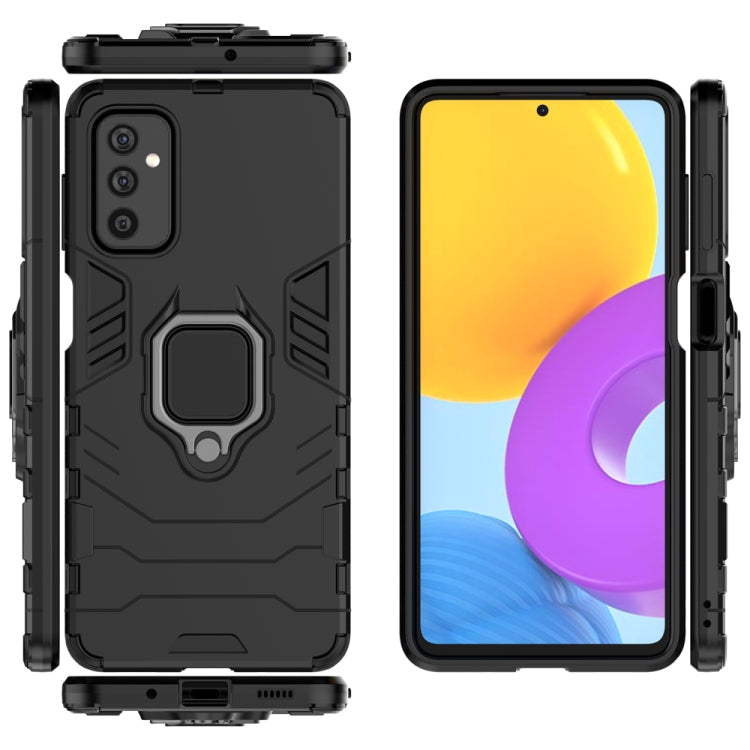 For Samsung Galaxy M52 5G PC + TPU Shockproof Protective Phone Case with Magnetic Ring Holder