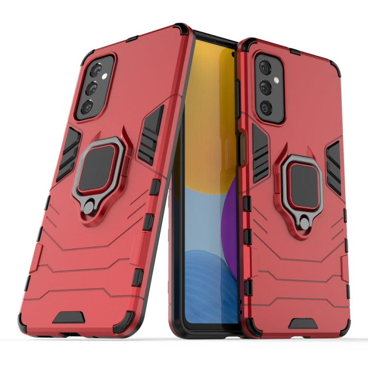 For Samsung Galaxy M52 5G PC + TPU Shockproof Protective Phone Case with Magnetic Ring Holder