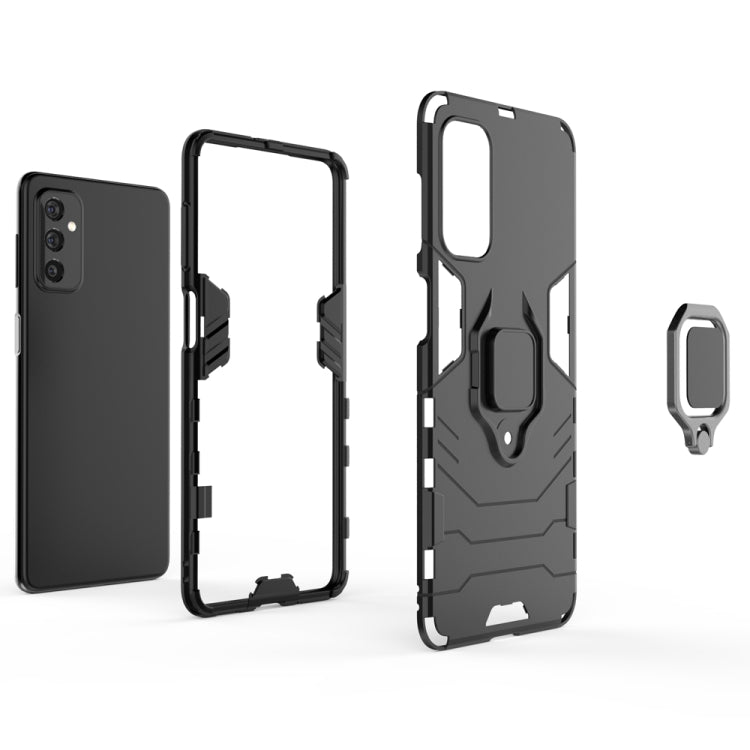 For Samsung Galaxy M52 5G PC + TPU Shockproof Protective Phone Case with Magnetic Ring Holder
