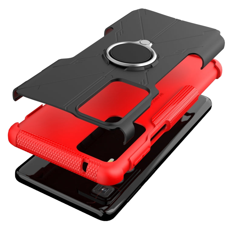 For Motorola Edge 20 Pro Armor Bear Shockproof PC + TPU Phone Protective Case with Ring Holder