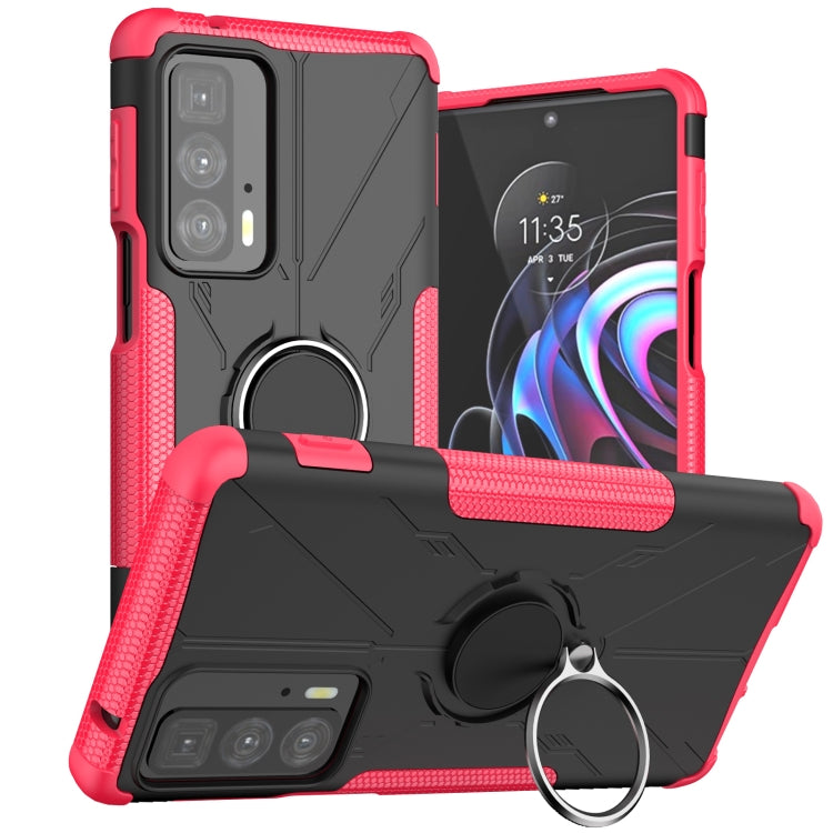 For Motorola Edge 20 Pro Armor Bear Shockproof PC + TPU Phone Protective Case with Ring Holder