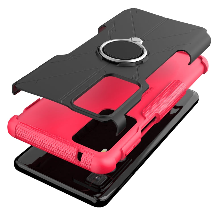 For Motorola Edge 20 Pro Armor Bear Shockproof PC + TPU Phone Protective Case with Ring Holder