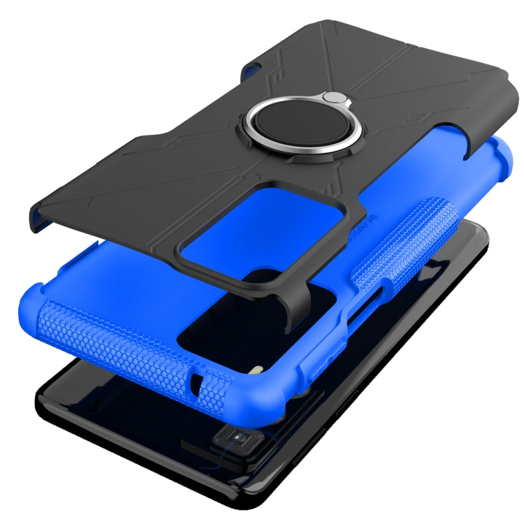 For Motorola Edge 20 Pro Armor Bear Shockproof PC + TPU Phone Protective Case with Ring Holder