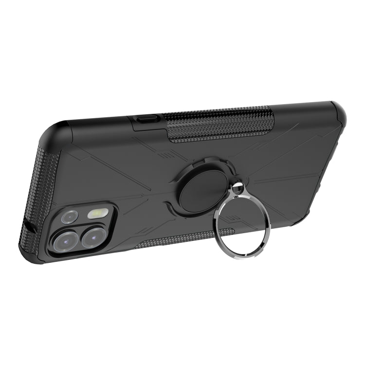 For Motorola Moto Edge 20 Lite Armor Bear Shockproof PC + TPU Phone Protective Case with Ring Holder