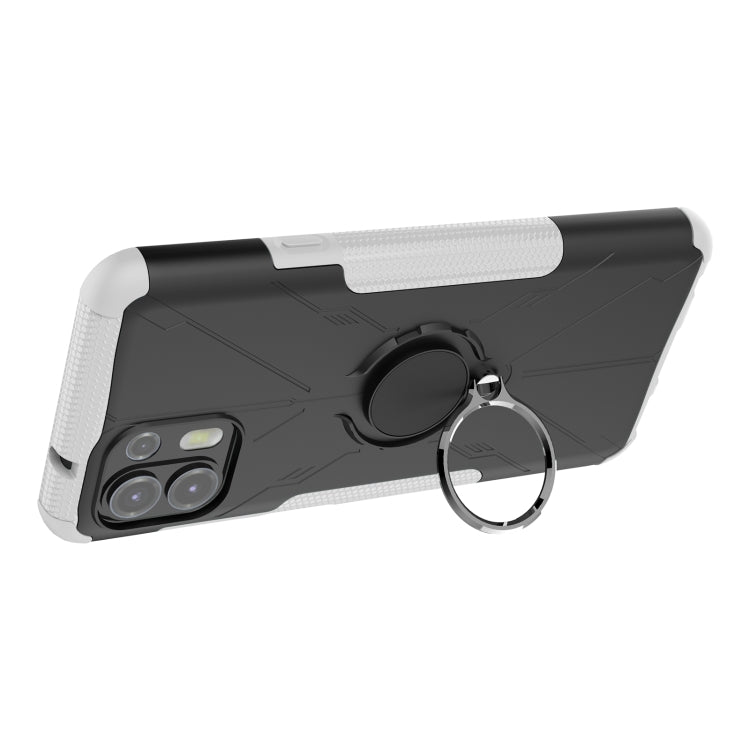 For Motorola Moto Edge 20 Lite Armor Bear Shockproof PC + TPU Phone Protective Case with Ring Holder