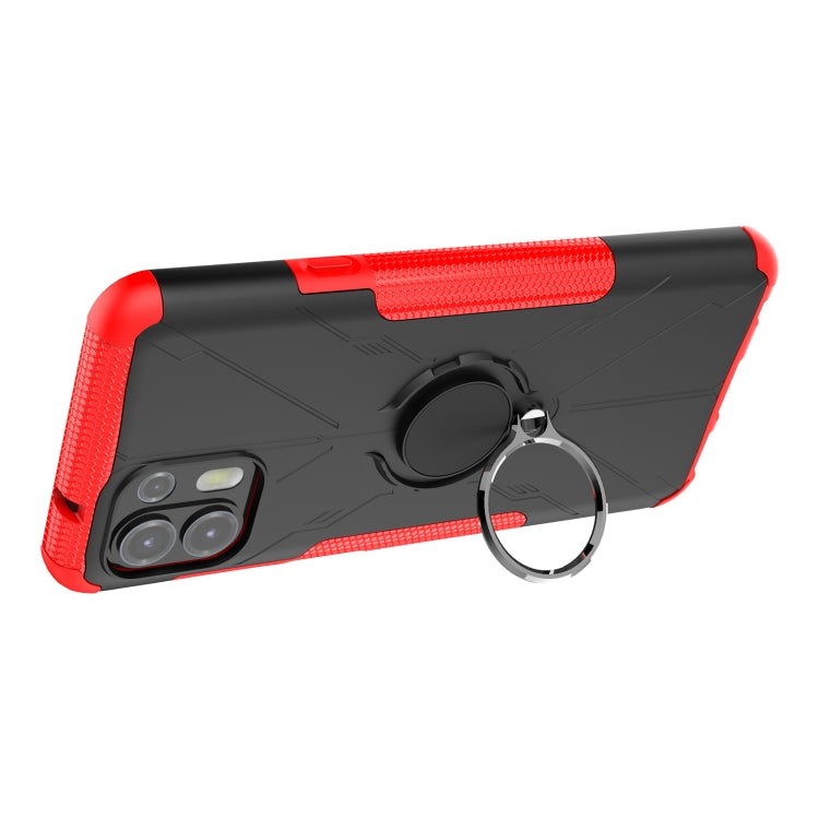 For Motorola Moto Edge 20 Lite Armor Bear Shockproof PC + TPU Phone Protective Case with Ring Holder