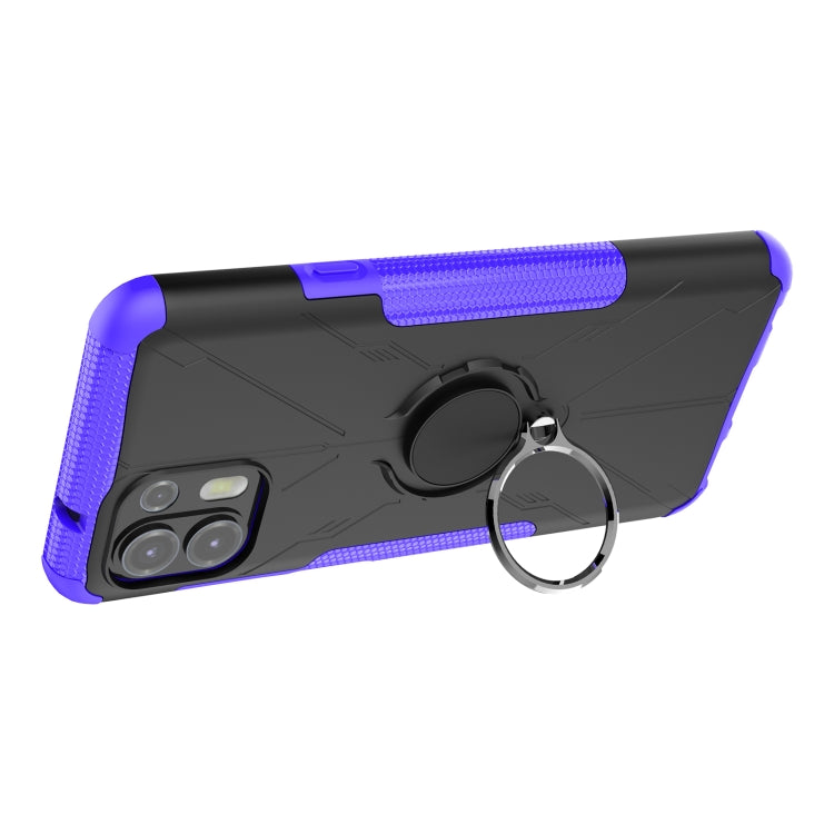 For Motorola Moto Edge 20 Lite Armor Bear Shockproof PC + TPU Phone Protective Case with Ring Holder