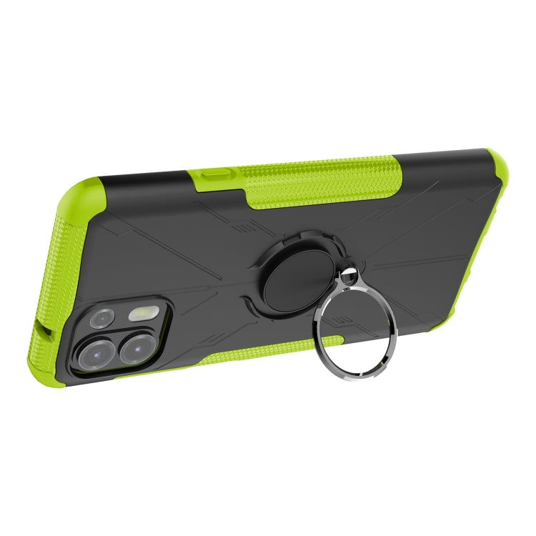 For Motorola Moto Edge 20 Lite Armor Bear Shockproof PC + TPU Phone Protective Case with Ring Holder