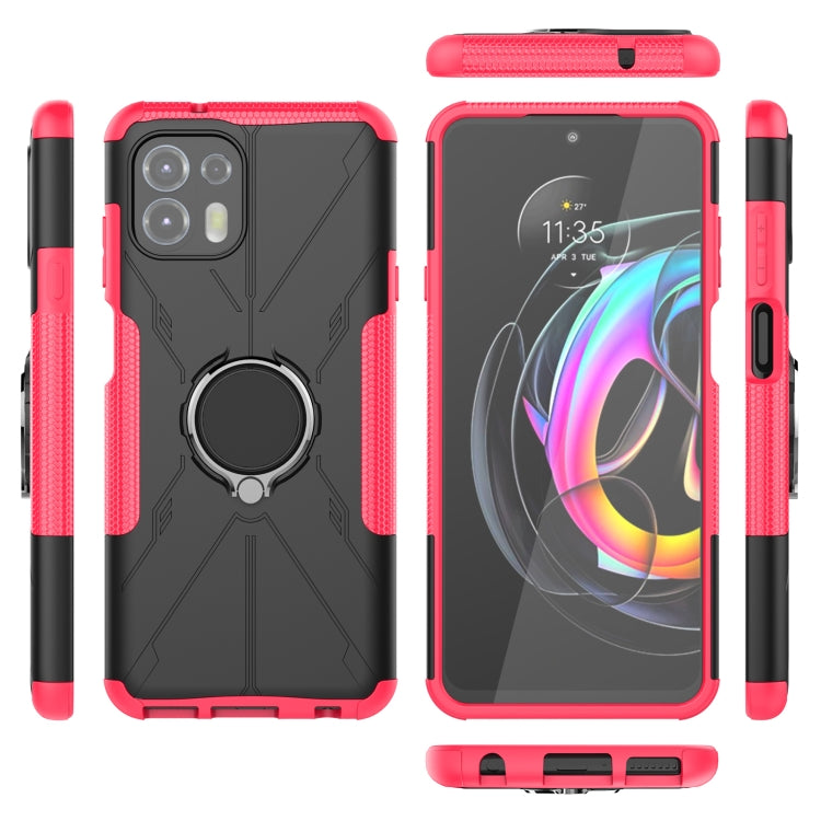 For Motorola Moto Edge 20 Lite Armor Bear Shockproof PC + TPU Phone Protective Case with Ring Holder