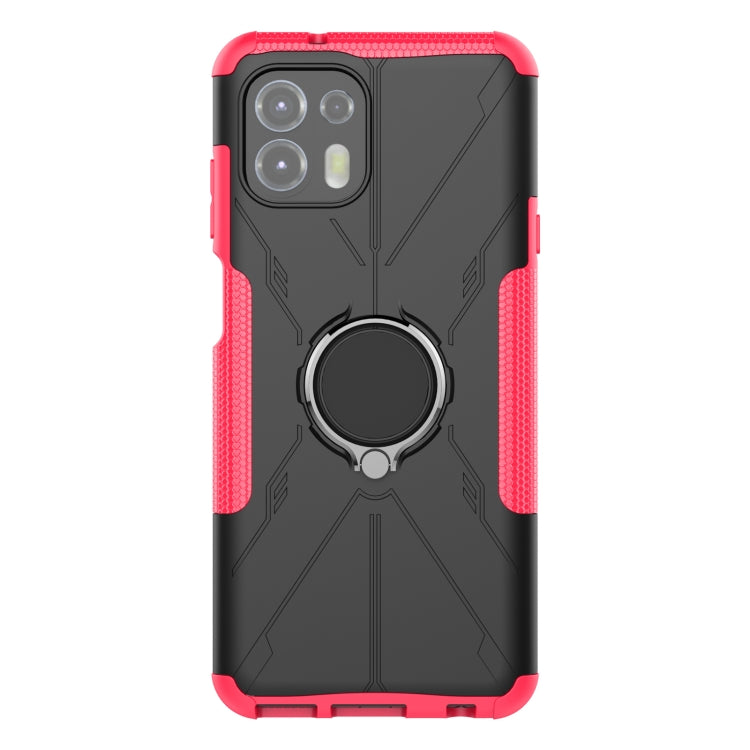 For Motorola Moto Edge 20 Lite Armor Bear Shockproof PC + TPU Phone Protective Case with Ring Holder
