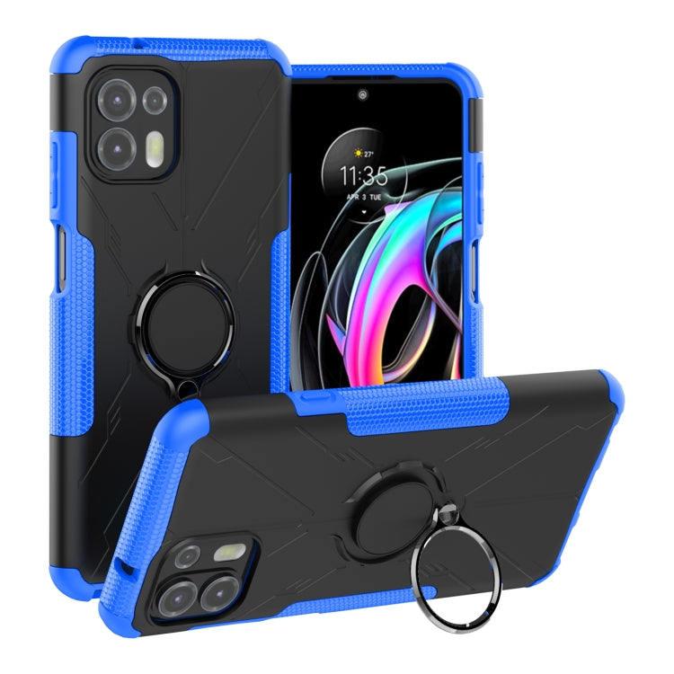For Motorola Moto Edge 20 Lite Armor Bear Shockproof PC + TPU Phone Protective Case with Ring Holder