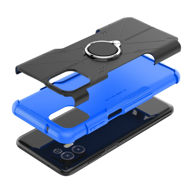 For Motorola Moto Edge 20 Lite Armor Bear Shockproof PC + TPU Phone Protective Case with Ring Holder