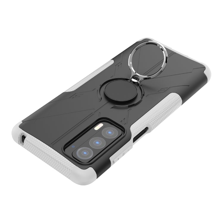 For Motorola Edge 2021 Armor Bear Shockproof PC + TPU Phone Protective Case with Ring Holder