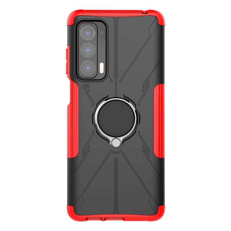 For Motorola Edge 2021 Armor Bear Shockproof PC + TPU Phone Protective Case with Ring Holder