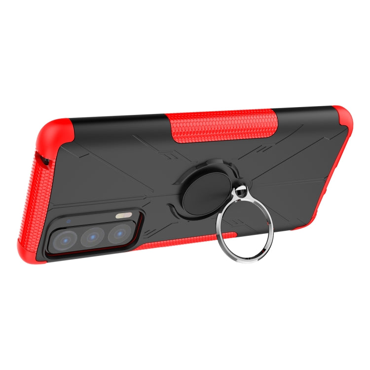 For Motorola Edge 2021 Armor Bear Shockproof PC + TPU Phone Protective Case with Ring Holder