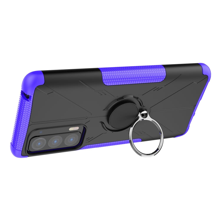 For Motorola Edge 2021 Armor Bear Shockproof PC + TPU Phone Protective Case with Ring Holder