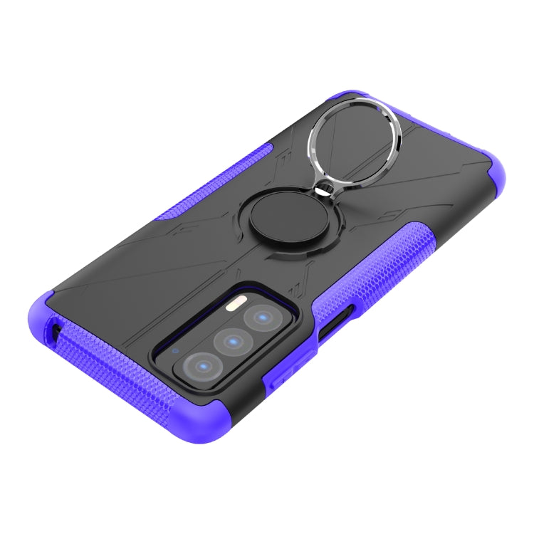 For Motorola Edge 2021 Armor Bear Shockproof PC + TPU Phone Protective Case with Ring Holder