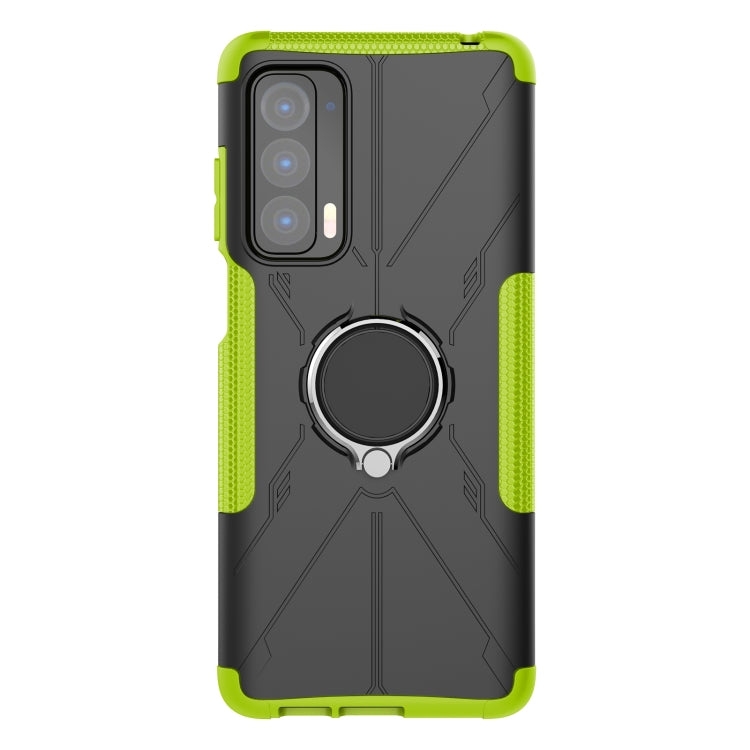 For Motorola Edge 2021 Armor Bear Shockproof PC + TPU Phone Protective Case with Ring Holder