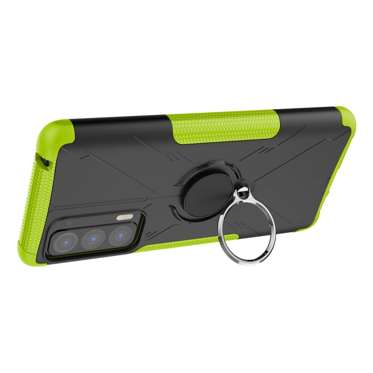 For Motorola Edge 2021 Armor Bear Shockproof PC + TPU Phone Protective Case with Ring Holder