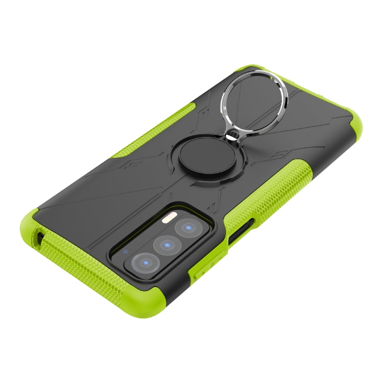 For Motorola Edge 2021 Armor Bear Shockproof PC + TPU Phone Protective Case with Ring Holder