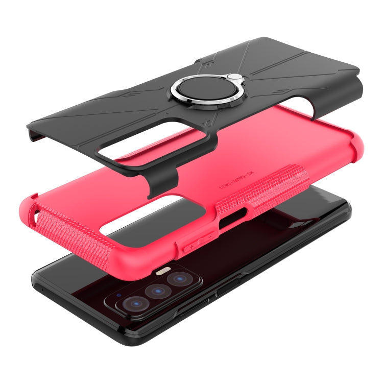 For Motorola Edge 2021 Armor Bear Shockproof PC + TPU Phone Protective Case with Ring Holder