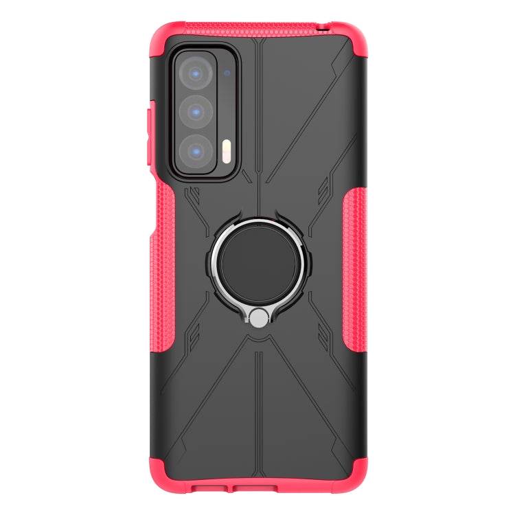 For Motorola Edge 2021 Armor Bear Shockproof PC + TPU Phone Protective Case with Ring Holder