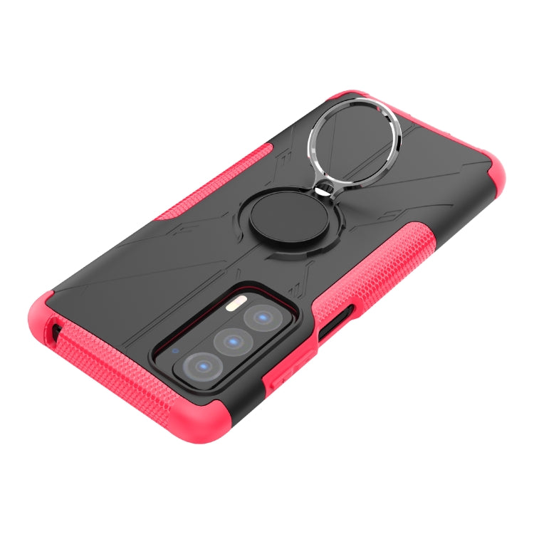 For Motorola Edge 2021 Armor Bear Shockproof PC + TPU Phone Protective Case with Ring Holder